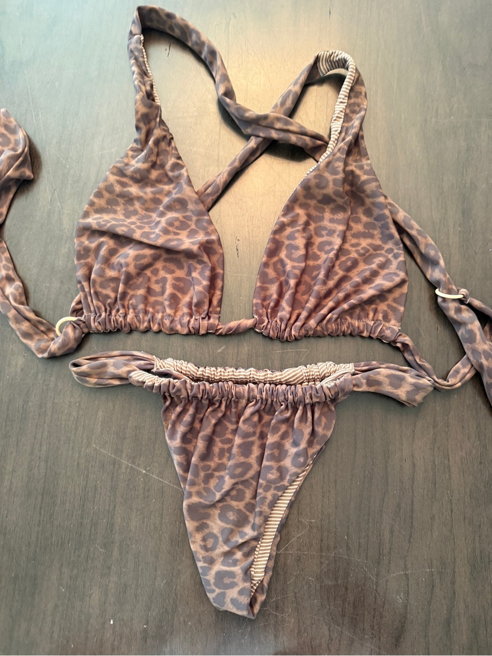 ACACIA Javan Leopard Bikini Set L Top S Bottom